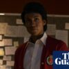 Michael Jackson'ı canlandıran Jaafar Jackson, biyografik film setinde.